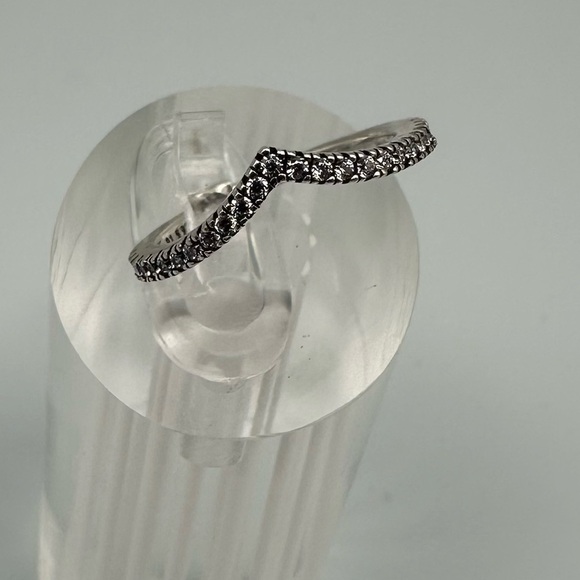 Pandora Sparkling Wishbone Ring โ Sterling Silver 925 with Clear Cubic Zirconia - Picture 10 of 11